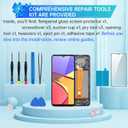 Screen Replacement for Samsung Galaxy A02 LCD Display Touch Digitizer Full Assembly with Frame Side Button Ear Speaker Vibration Motor Glass Repair Tools Kit SM-A022F (A022F A022M)