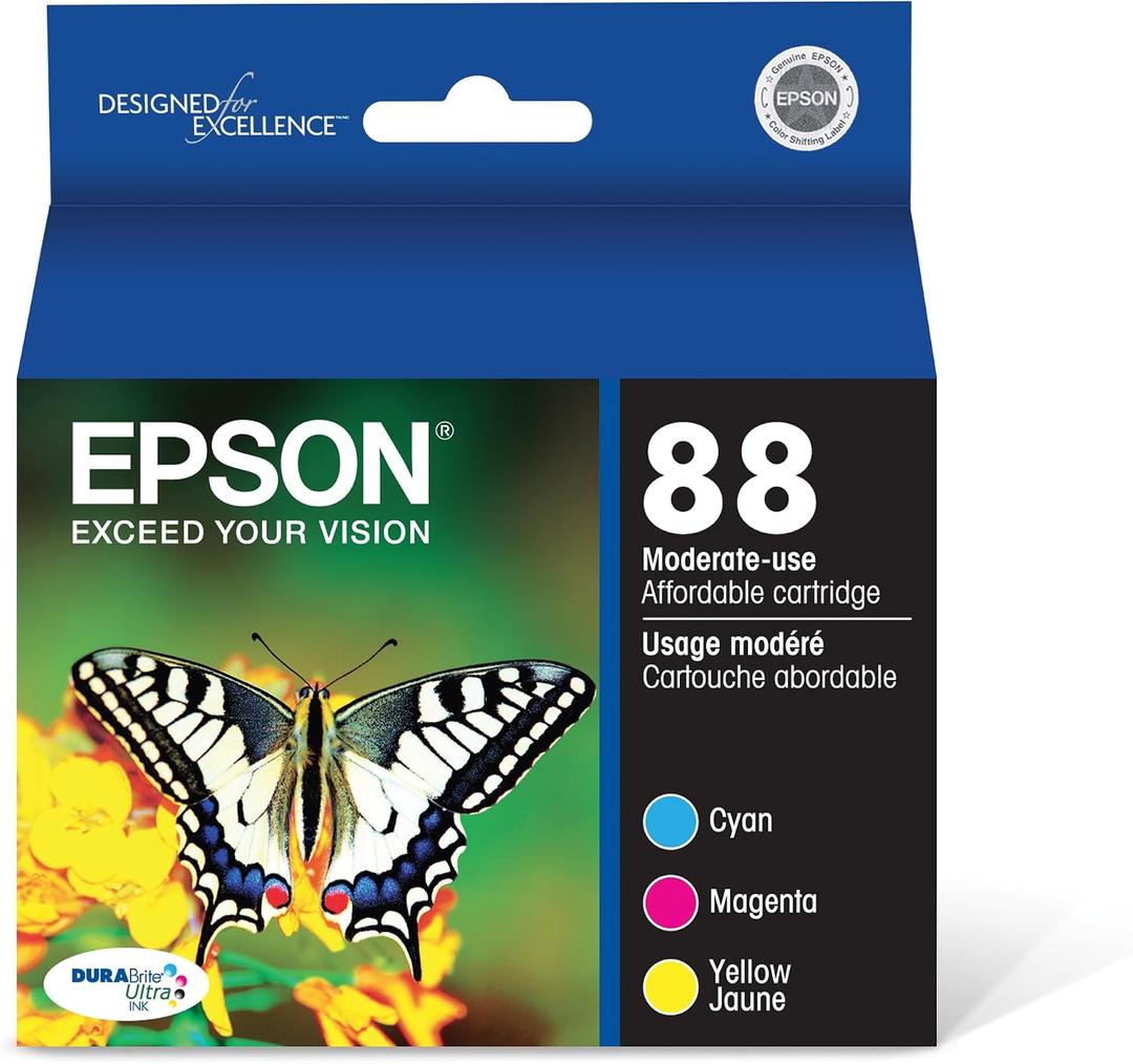 EPSON 88 DURABrite Ultra Ink Color Combo Pack For CX-4400, 4450, 7400, 7450 ; N-10, 11; NX-100, 105, 110, 115, 200, 215, 300, 305, 400, 415
