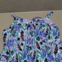 NIeyook Plus Size Swimsuit for Women Tankini Bathing Suit Tummy Control Swim Dress Two Piece Swimsuits with Shorts (Blue Purple Floral, 26+)