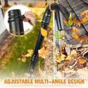 Upgraded Universal Gutter Cleaning Tools for Leaf Blowers with Adjustable Angle Hook Tube, Compatible with Blower Brand Black & Decker, Husqvarna, Poulan, Craftsman, Ryobi, Toro, Murray, Worx