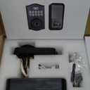 BAFUWEIY Fingerprint Door Lock with Door Knobs Set, Keyless Entry Door Lock Deadbolt with Handle, Smart Front Door Lock Set with APP Control/Fingerprints/Passwords/AutoLock/Easy Installation Black