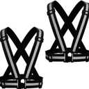 Reflective Running Vest 2-10 Pack, High Visibility Reflective Gear Night Cycling Safety Vest Strap for Men Women Kids