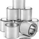 WUWEOT 8 Pack Metal Paint Cans, 1/2 Empty Pint Size Paint Buckets, Half Pint Storage Container with Lids for Solvents, Paints or Craft Projects