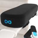 Everlasting Comfort Office Chair & Wheelchair Arm Pads - Cooling Memory Foam Arm Rest Cover for Desk, Gaming Chair, Wheelchair Armrest Pads (Black)