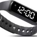 Potty Training Watch - Silent Vibrating Alarm Medical Reminder Watch - with Timer and 12 Daily Alarms (Black - Large)