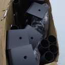 6 Pack Deck String Light Poles with Adjustable 3" Clamp, Outdoor Light Poles for String Lights Christmas Garden Backyard Deck Fence Railing Hanging Bird Feeders, Lanterns, Wind Chimes (28 Inch)