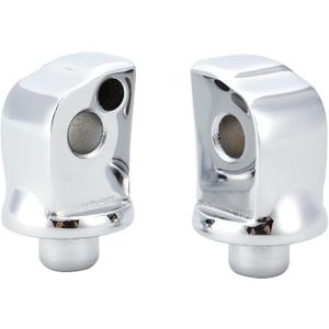 Splined Passenger Peg Adapter for Front/Rear Footpegs and Floorboards Compatible with 2018-2020 Harley Softail Models, Chrome