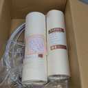 PAPAYA Set of 2 Cream White Lamp Shades Large Durm Lampshades 16" Top x 16" Bottom x 12" High (Spider）Modern Lampshade for Table and Bedside Lamp