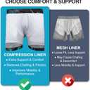 Kanu Surf 5 Adventure Mens Swim Trunks  UPF 50+ Quick-Dry Bathing Suit Shorts with Pockets & Compression Liner (Medium) (Black)