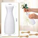 40 Pcs Plastic Bud Vases Bulk with Twine Ropes,White