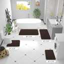 OLANLY Large Bathroom Rugs 40x24, Extra Soft Absorbent Chenille Bath Rugs, Rubber Backing Quick Dry, Machine Washable Bath Mats for Bathroom Floor, Tub and Shower, Home Decor Accessories, Brown