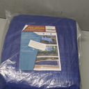 Large Waterproof Tarp - Heavy Duty 5 Mil Thick Poly Tarpaulin Ideal for Canopy Tents, Boats, RV or Pool Covers - Multipurpose Protective Tarps with Grommets for Indoor and Outdoor Use | 25' x 40' (Blue-lightweight Protection)