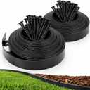 Gardzen 1.5" x 80' Landscape Edging Kit, Garden Edging Coil Comes with 100 Pcs Spikes, No Dig Lawn Border Design