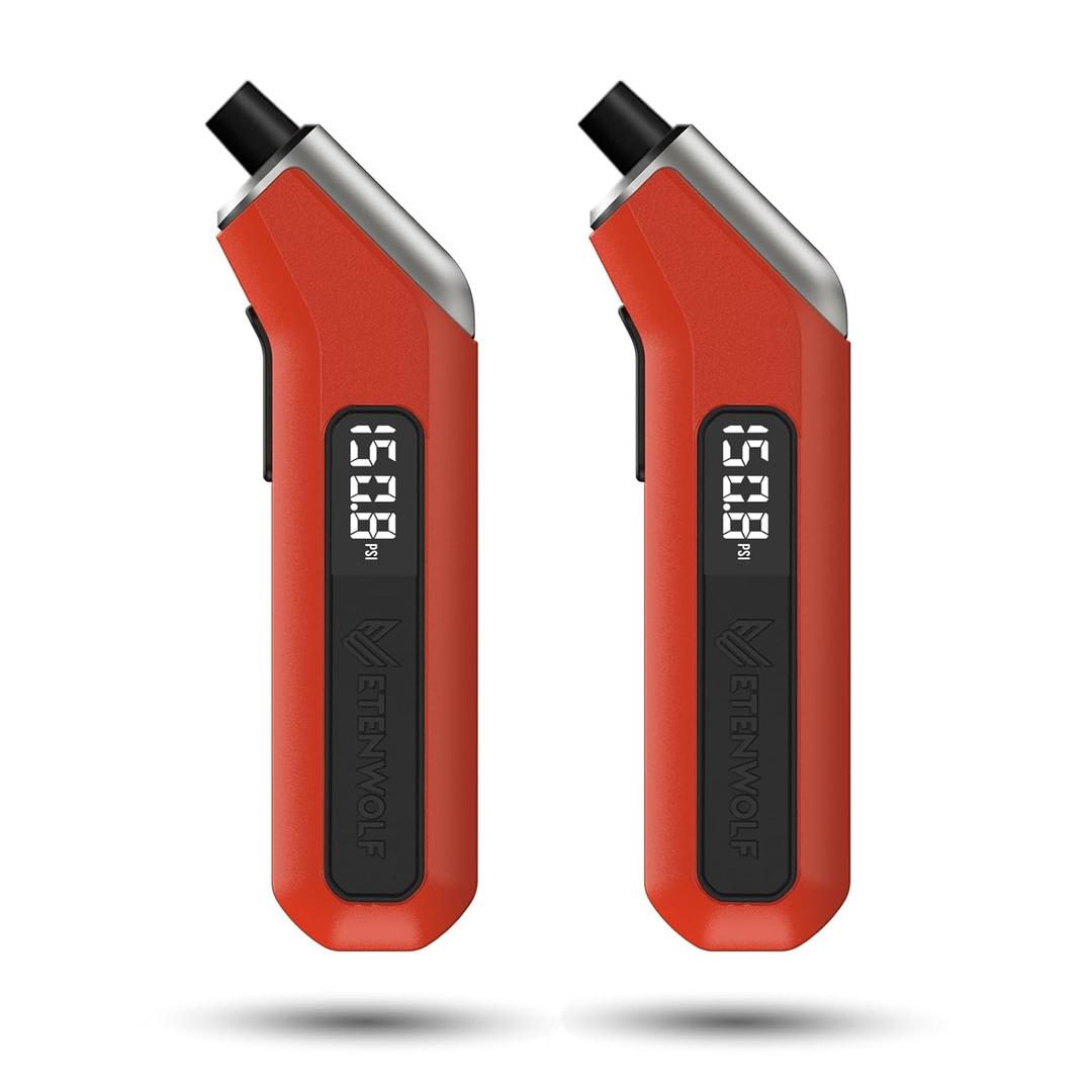 ETENWOLF Digital Tire Pressure Gauge 2 Pack, Industrial Tire Gauge 3-200 PSI, Calibrated to ANSI B40.7 Grade 2A(Plus-Minus 0.5%), Air Pressure Gauge with Replaceable AAA Batteries (Vivid Orange) ETENWOLF Digital Tire Pressure Gauge 2 Pack, Industrial Tire Gauge 3-200 PSI, Calibrated to ANSI B40.7 Grade 2A(Plus-Minus 0.5%), Air Pressure Gauge with Replaceable AAA Batteries (Vivid Orange)