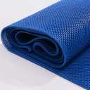 WLWLEO Drainage Non Slip Mats 3'x16.4' Heavy Duty Commercial Floor Mat Mesh Hollow Door Mat Roll for Swimming Pool Bathroom Kitchen Garage Indoor Outdoor Wet Area,Blue,0.95M/316.4FT