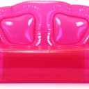 Kigley Inflatable Chair Blow Up Couches Transparent Inflatable Sofa Seat Yard Patio Portable Air Couch Furniture for Outdoor Indoor Camping Beach Room(Double Seat,Pink)