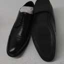 Mens Classic Dress Oxfords, Wingtip Prince Modern Formal Lace Up Shoes, Round Toe, TPR Outsole (10.5, Black)
