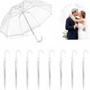 4 Pack Clear Bubble Umbrella, Clear Umbrella Wedding, Wind And Rainproof