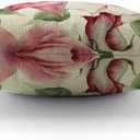 3 x AOYEGO Watercolor Roses Throw Pillow Cover Elegant Floral Bud Petal Romantic Plant Curl Bloom Botanical Pillow Case 18x18 Inch Decorative Cotton Linen Square Cushion for Home Couch Bed