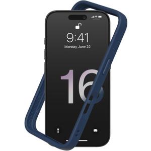 RhinoShield Bumper Case Compatible with iPhone 16 Pro | CrashGuard - Shockproof Slim Design Protective with Military Grade Drop Protection - Navy Blue