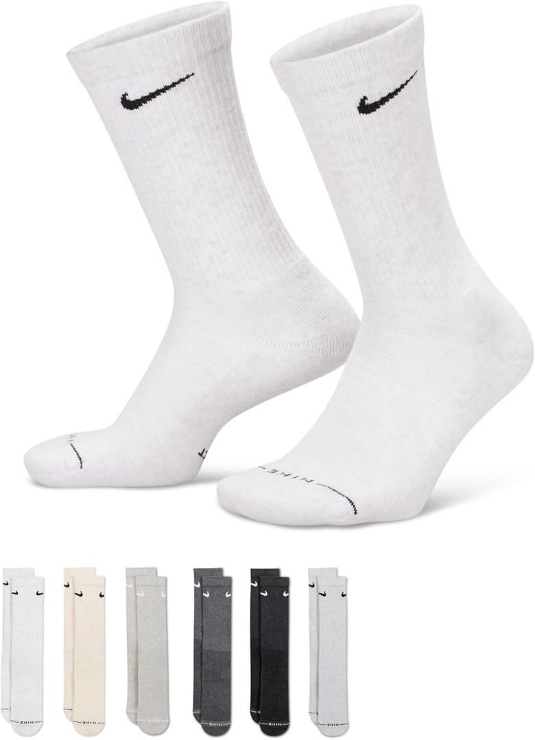 Nike Unisex Adult Everyday Elevated Crew Socks (6-Pack) | Mens and Womens