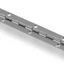 Hardware Essentials Continuous Pin Hinge, 36" x 1-1/2", Heavy-Duty Piano Hinge for Wood or Metal Applications, Nickel, 851070