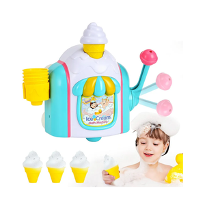 AugToy Bath Toys for Toddlers 3-5 Years, Ice Cream Foam Maker Bath Toys for Kids Ages 4-8, Bubble Pretend Cake Play Set Bathtub Toys Age 3 4 5 Year Old Girls Boys Valentines Birthday Gifts Idea
