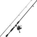 Wakeman Fiberglass Fishing Rod and Reel Combo – 2-Piece 65-Inch Medium Action Spinning Rod Set for Lake Fishing