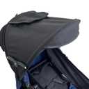Universal Stroller Canopy Stroller Replacement Parts Shade Umbrella Stroller Canopy with Attachment Retractable Pram Sun Shade with Mesh Window Storage Pocket Adjustable