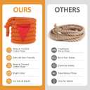 Field Day Tug of War Rope with Flag for Kids and Adults, Family Reunion Birthday Party Games, Summer Outside Lawn Games, Camping Picnic Carnival Games for Team Building Activities, Orange 20FT