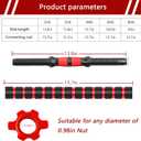 Dumbbell-Handle-set for 1inch Wide Weight Plates Dumbbell Bars, Durable Threaded Barbell Handles Adjustable Weightlifting Accessories for Training Sport Workout Gym (13.77inch)