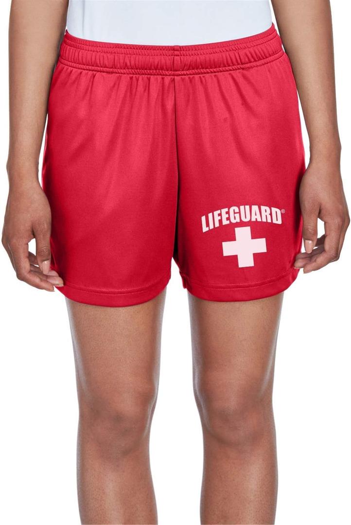 LIFEGUARD Officially Licensed Womens Active Running Performance Shorts Moisture Wicking (Medium, Red) LIFEGUARD Officially Licensed Womens Active Running Performance Shorts Moisture Wicking (Medium, Red)