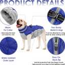 AOFITEE Dog Coat, Warm Dog Winter Coat for Small Dogs, Reflective Turtleneck Dogs Jacket with Harness Built in, Waterproof Windproof Pet Fleece Vest Snow Jacket for Cold Weather, Blue S