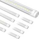 8-Pack Fluorescent Light Bulbs Replacement 4FT, T8 LED Bulbs 4 Foot Type A+B, 24W (65W Equivalent) 3200LM, 5000K Daylight, 48 Inch Tube, F32T8 or F40T12 LED Replacement, Non-Dimmable
