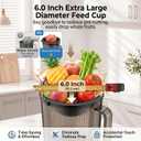 SHANXUMC Juicer Machines, 3-in-1 Cold Press Juicer with 6.0" Wide Feed Chute