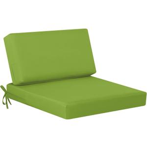 idee-home Outdoor Cushions for Patio Furniture, Outdoor Seat Cushion, Waterproof Couch Hampton Bay Deep Seat Replacement Chair Cushions for Garden Lawn Backyard Deck, 26.5 x 26.5 Green