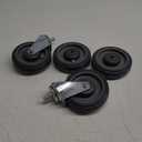 5 inch Swivel Caster Wheels with Dual Locking, 4 Pack 5-inch Wheels for Cart, Shopping Cart Caster Wheel with Bolts Perfect for Retail Store (Grey)