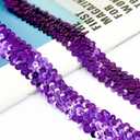 Length10 YardsWide 30mm/1.1 inch Purple Elastic Sequin Ribbon Trim for Sewing Dress Dance Costumes Headband Purple-30mm