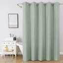 eachope No Hooks & No Liner 150GSM Fabric Shower Curtain,71Wx74L,Sage Green