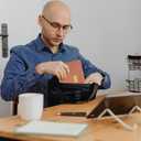 2026 Daily Monthly Planner - Calendar, January - December 2026, 100GSM Thick Paper, Leather Cover, Planner with Hourly Schedule,6.1" x 8.2", Daily Inside Page - Monthly Inside Page, Pen Holder, Bookmarks (Pink)