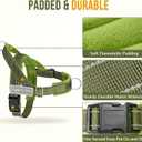 Lukovee No Pull Dog Harness & Leash Set - Heavy Duty Dog Vest Harness with Soft Padded for Medium Large Dogs, Adjustable Reflective Tactical Pet Harness for Easy Walk and Training (Large, Green)