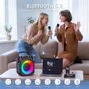 Karaoke Machine, Portable Bluetooth Speaker with 4 Wireless Microphones for Adults & Kids with Lights, Karaoke Microphone with PA System Supports USB/TF/FM/AUX for Home Party Home System Packages