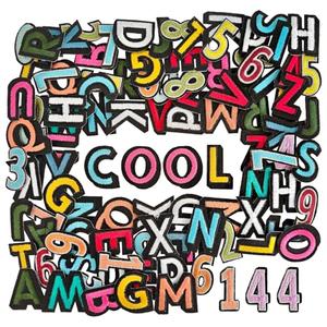 EMBAPP Iron on Letters for Fabric, Letters A-Z Patches, Embroidered Number 0-9 Patches, for Clothes, Hat, Socks, Jeans-1.5 Inch Mixed Colors
