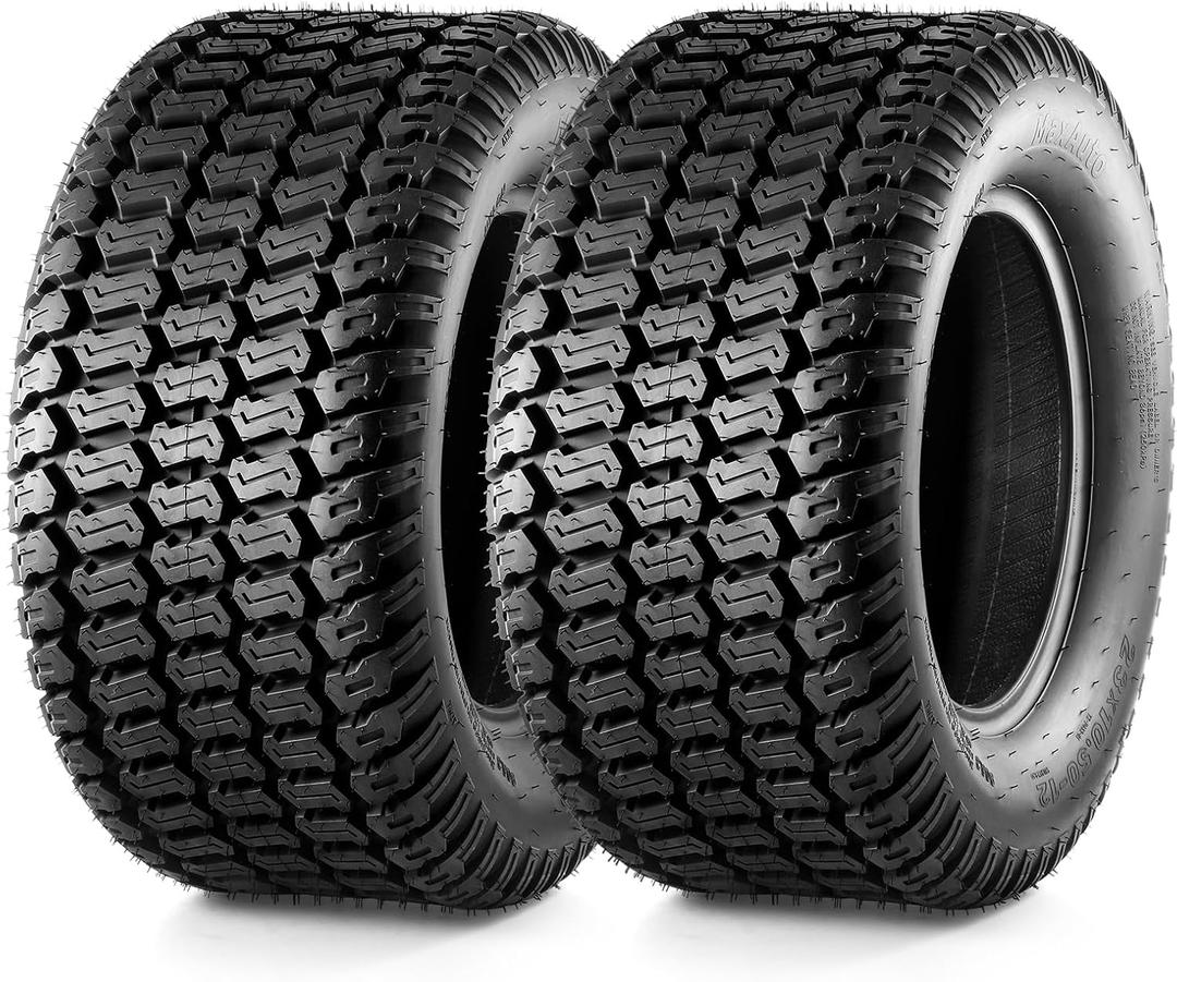 MaxAuto 2PCS 23x10.50-12 Turf Tires 23x10.5x12 Lawn Mower Golf Cart Garden Tractor Tire, 4PR Tubeless