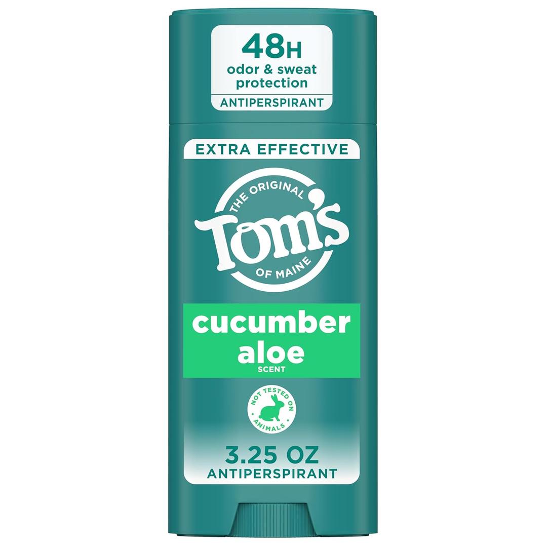 Toms of Maine Cucumber Aloe Antiperspirant, For Women and Men, 3.25 oz (3.25 Ounce (Pack of 1))