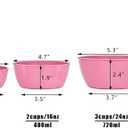 4-Piece Classic Plastic Prep Bowls with Lids, Nesting Plastic Small Mixing Bowl Set for Mixing, Baking, Prepping, Cooking and Serving Food, Microwave and Dishwasher Safe (Pink)