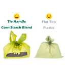 GREENER WALKER Tie Handles Poo Bags for Dog Waste, 600 Doggy Waste Bags Extra Thick Strong 100% Leak-Proof (Green)