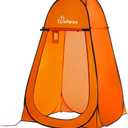 WolfWise Portable Pop Up Privacy Shower Tent, Spacious Changing Room, Dressing Room, Sun Sunshade Canopy Outdoor Rain Shelter, Backpack Privacy Shelters for Camping, Hiking, Beach, Toilet, Black (47.2" L x 47.2" W x 74.8" H)