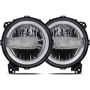 BICYACO 9 Inch LED Headlights with DRL, 120W Headlamps Replacement Compatible with Jeep Wrangler JL JLU Gladiator JT SUV, Black