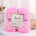 Sleepwish Girls Fluffy Pink Blanket - Decorative Sofa, Couch and Floor Throw - Warm, Cozy, Super Soft Bed or Car Cover - Long Shaggy Hair, Faux Fur, Microfiber Polyester Material - 51 x 63 Inches